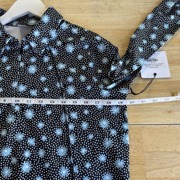 Belyn Key Moonstruck Floral Glacier Long Sleeve Golf Athletic UPF Shirt Medium - Picture 8 of 13